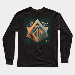 Abstract Geometric Artwork Long Sleeve T-Shirt